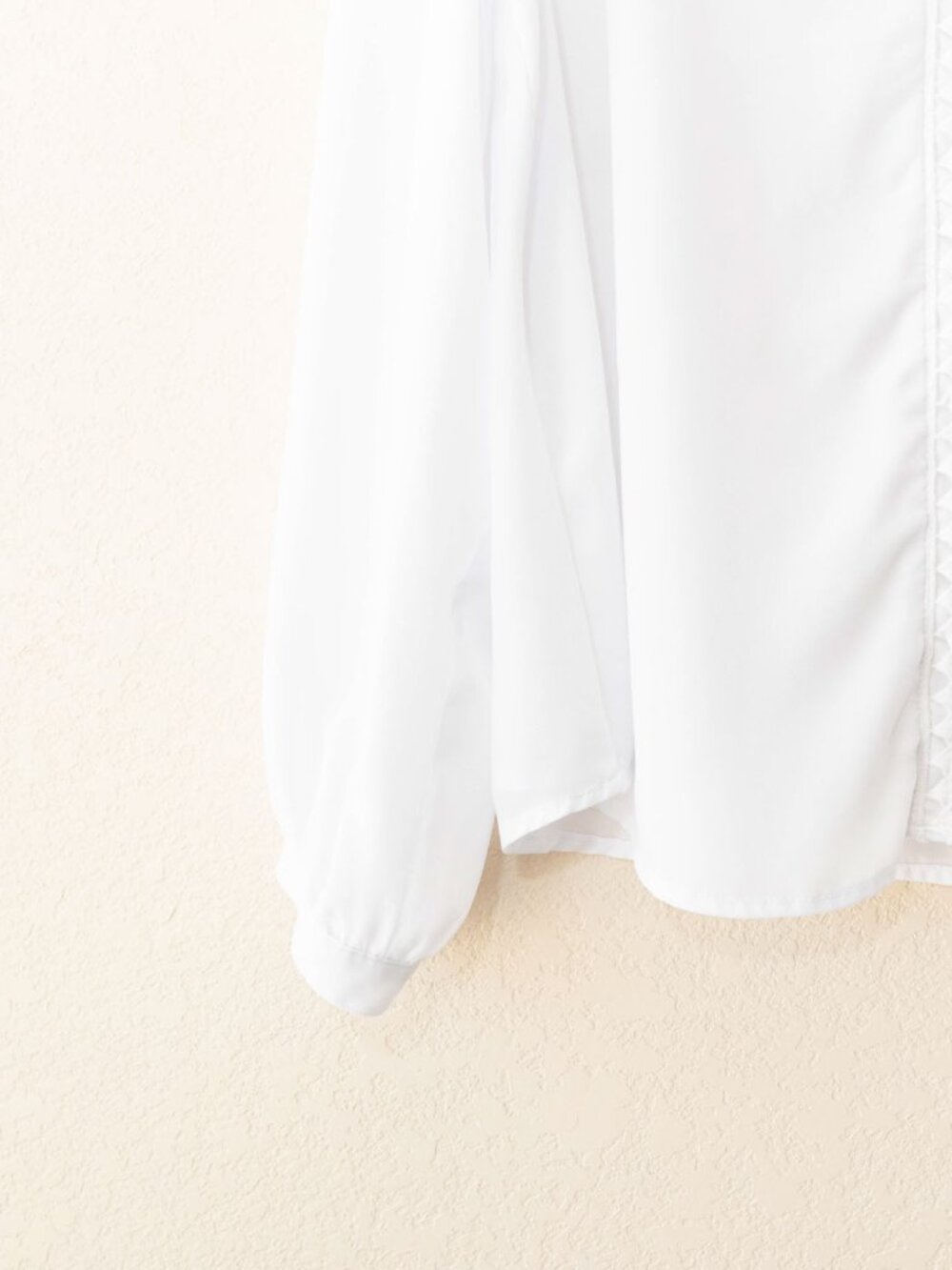 Jessica London Blouse Womens 18 White Lace Trim V Neck Long Sleeve Plus Size - Picture 7 of 16